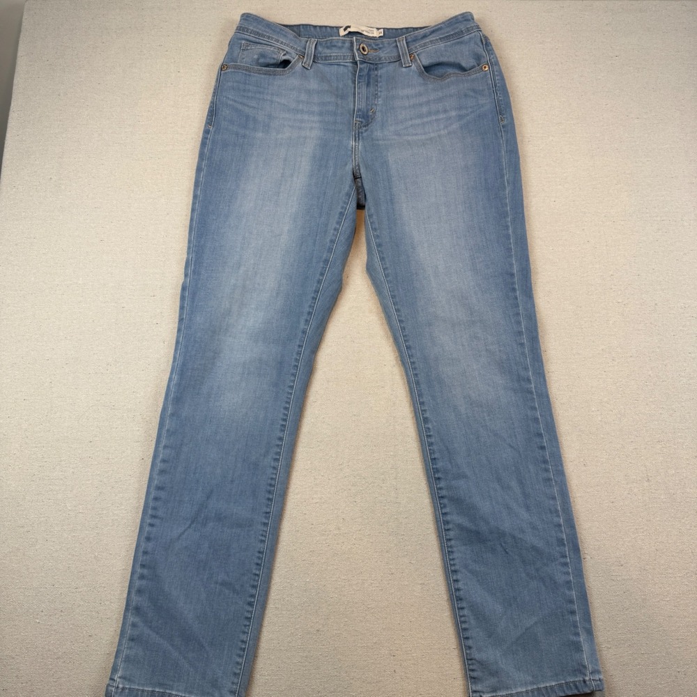 Levi's Size 14 529 Curvy Skinny Leg Jeans Womens Light Blue Denim 32x32